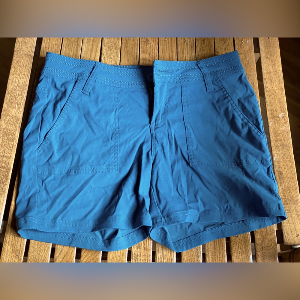 Blue Elastic Prana Shorts - Size 6